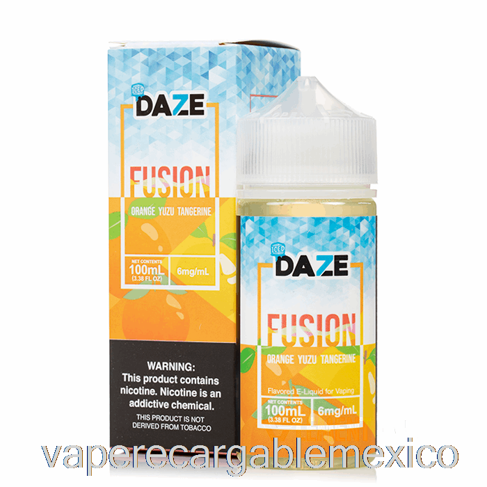 Vape Recargable Iced Orange Yuzu Mandarine - 7 Daze Fusion - 100ml 3mg
